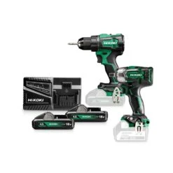 HiKoki KC18DEWFZ Comboset 18V Boormachine En Slagmoersleutel Met 2 HD-Accu's 4.0 In HSCII