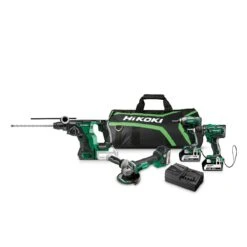 HiKOKI KC18DG4LWDZ 18V Comboset Met DS18DBSL, WH18DBDL2, G18DBL, DH18DBL, 3x BSL1850 UC18YFSL In Tas