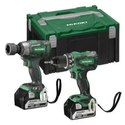 HiKOKI KC18DPLWDZ Accu Combopack 18V Met DS18DBSL Boorschroefmachine + WR18DBDL2 Slagmoeraanzetter + 2x 5Ah Accu In HSC