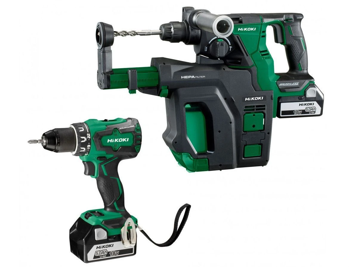 HiKOKI KC18DRBLWBDZ Combopack (beton-)boren En Schroeven