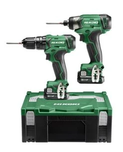 HiKOKI KC12DAWBZ Comboset 12V Slagschroevendraaier WH12DA En Klopboormachine DV12DA 2x2,5Ah Accu Met Lader In Koffer